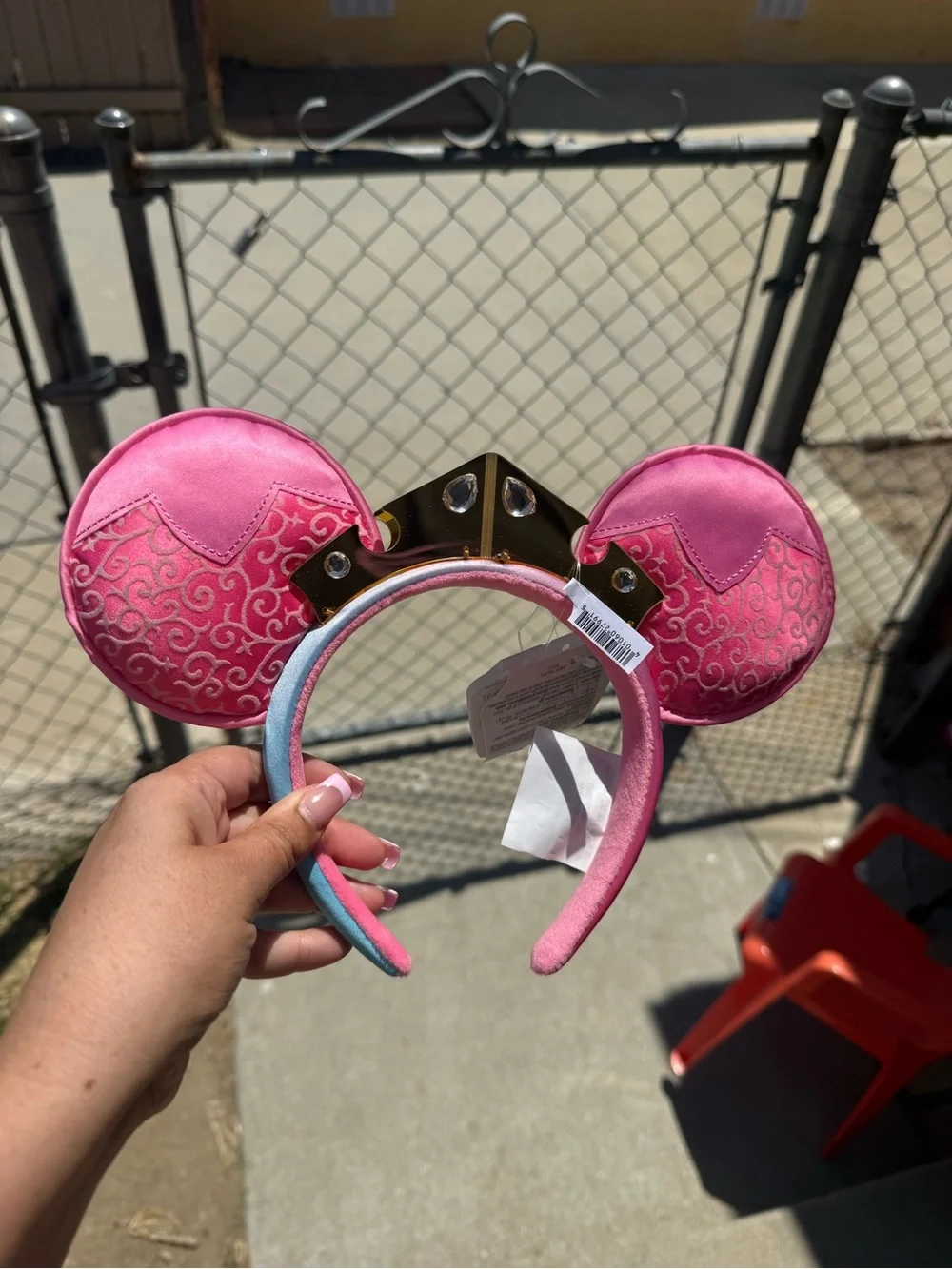 Disney parks Aurora reversible pink/blue ears